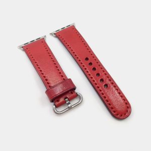 Ремешок для часов Apple Watch кожаный красный series 38 42