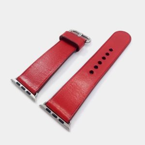 Ремешок для часов Apple Watch кожаный красный series 38 42