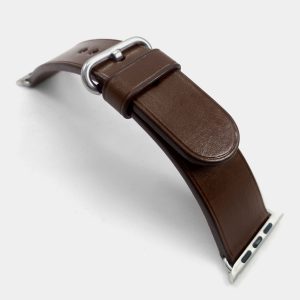 Ремешок для часов Apple Watch кожаный темно-коричневый series 38 42