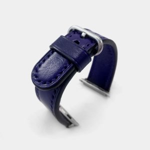 Ремешок для часов Apple Watch кожаный синий series 38 42