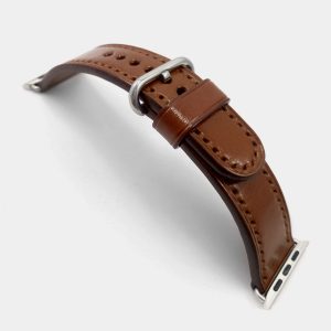 Ремешок для часов Apple Watch кожаный коричневый series 38 42