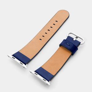 Ремешок для часов apple watch кожаный синий series 1 2 3 4 38 мм 40 мм 42 мм 44 мм