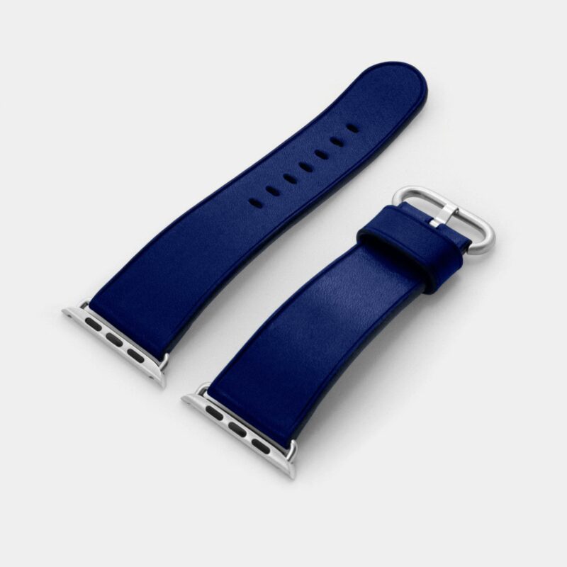 Ремешок для часов apple watch кожаный синий series 1 2 3 4 38 мм 40 мм 42 мм 44 мм