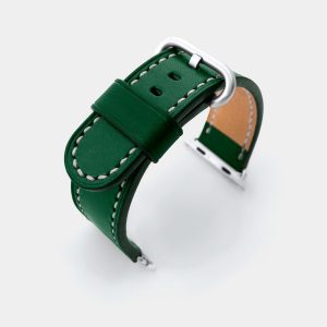 Ремешок для часов apple watch кожаный зеленый series 1 2 3 4 38 мм 40 мм 42 мм 44 мм