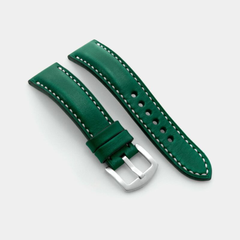 Ремешок для часов кожаный зеленый