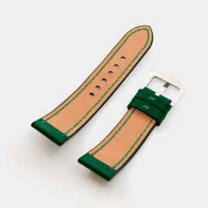 Ремешок для часов кожаный зеленый