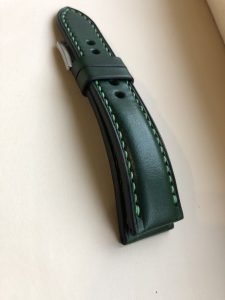 кожаный ремешок для часов зеленый