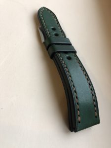 кожаный ремешок для часов зеленый