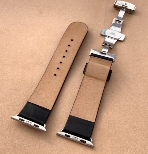 Ремешок для Apple Watch черный с застежкой-бабочкой