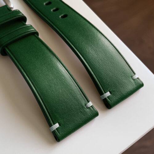 Ремешок для часов из кожи телёнка зелёного цвета