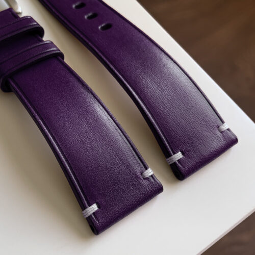 Ремешок для часов из кожи телёнка фиолетового цвета